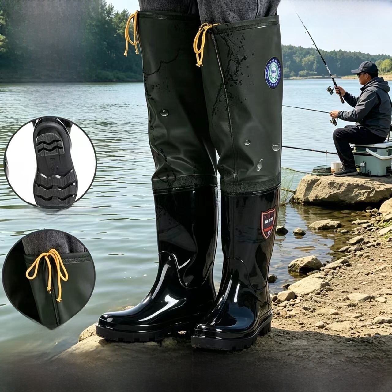 Fishing Boots - Thickened Over-Knee Rain Boots Men's High-Tube