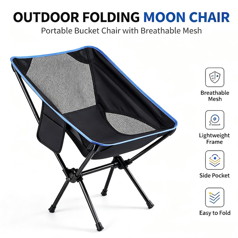 Portable Foldable Camping Chai - Fishing Backpack 评论和价格