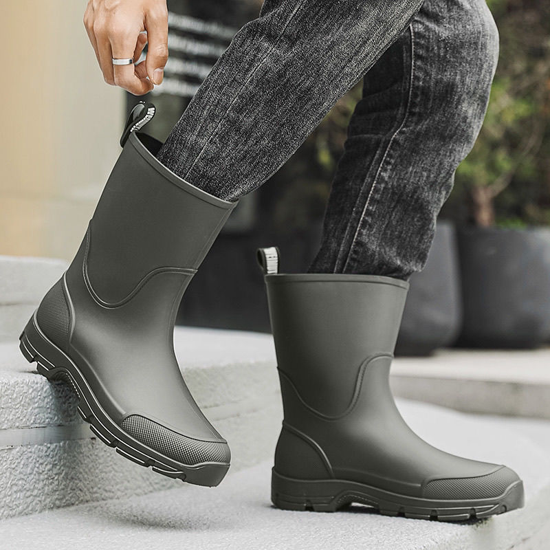 Unisex Rain Boots Fashion Mid- - Fishing Boots 评论和价格