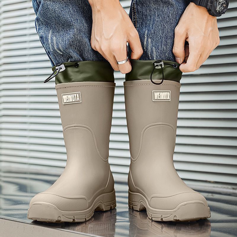 Unisex Rain Boots Fashion Mid- - Fishing Boots 评论和价格