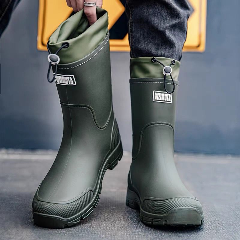Unisex Rain Boots Fashion Mid- - Fishing Boots 评论和价格