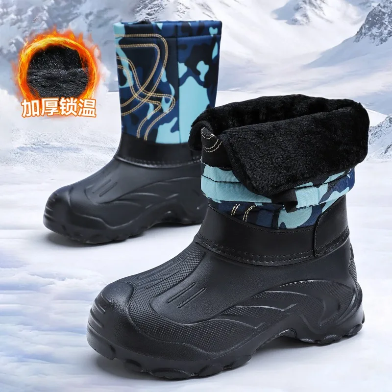 Men Camo High‑Top Winter Snow  - Fishing Boots 评论和价格